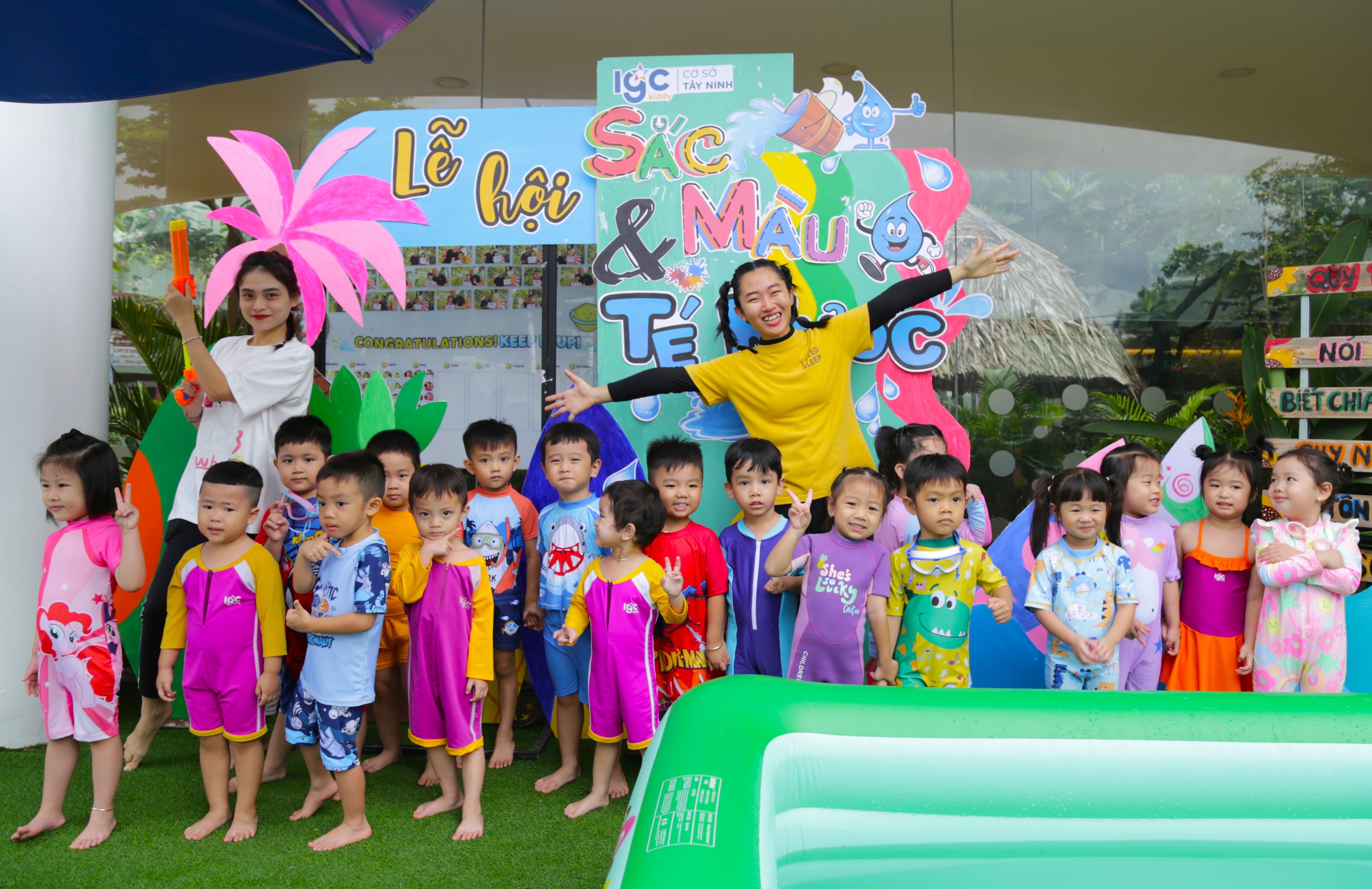 TƯNG BỪNG LỄ HỘI TÉ NƯỚC VÀ LỄ HỘI SẮC MÀU TẠI IGC KIDDY CƠ SỞ TÂY NINH