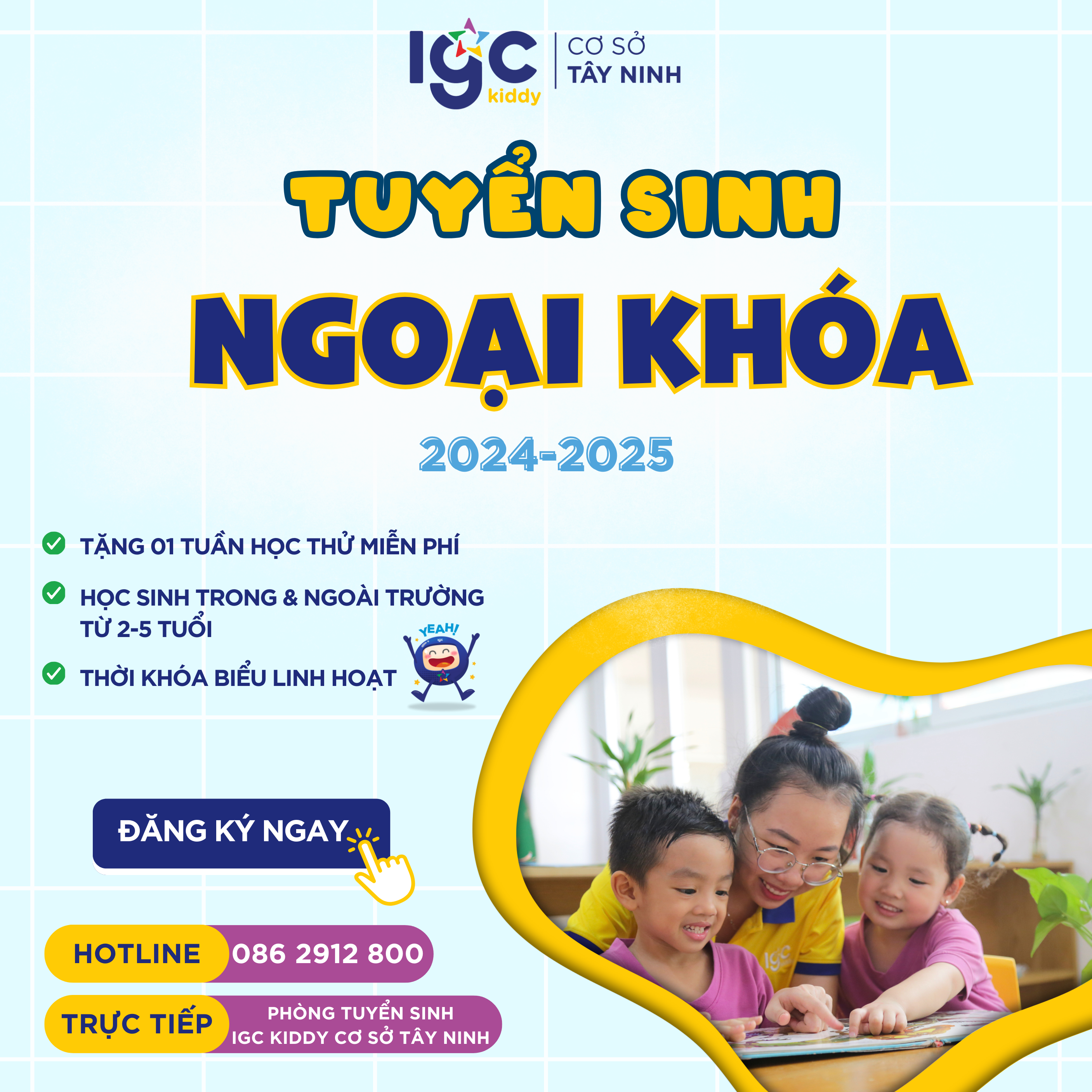 THÔNG BÁO TUYỂN SINH NGOẠI KHÓA NĂM HỌC 2024-2025