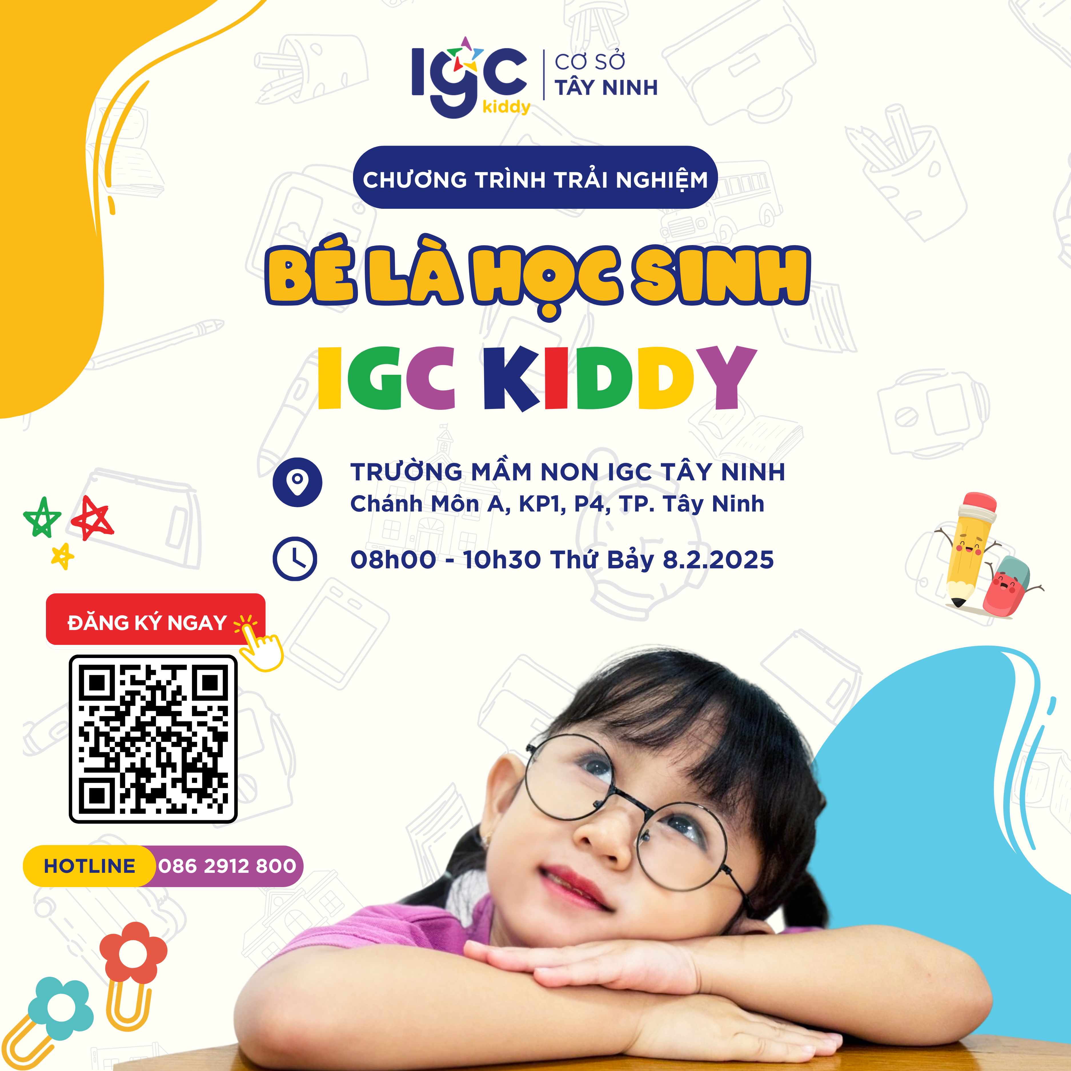 CHƯƠNG TRÌNH TRẢI NGHIỆM BÉ LÀ HỌC SINH IGC KIDDY HÂN HOAN CHÀO ĐÓN CÁC GIA ĐÌNH ĐĂNG KÝ THAM GIA NGAY ⬇️