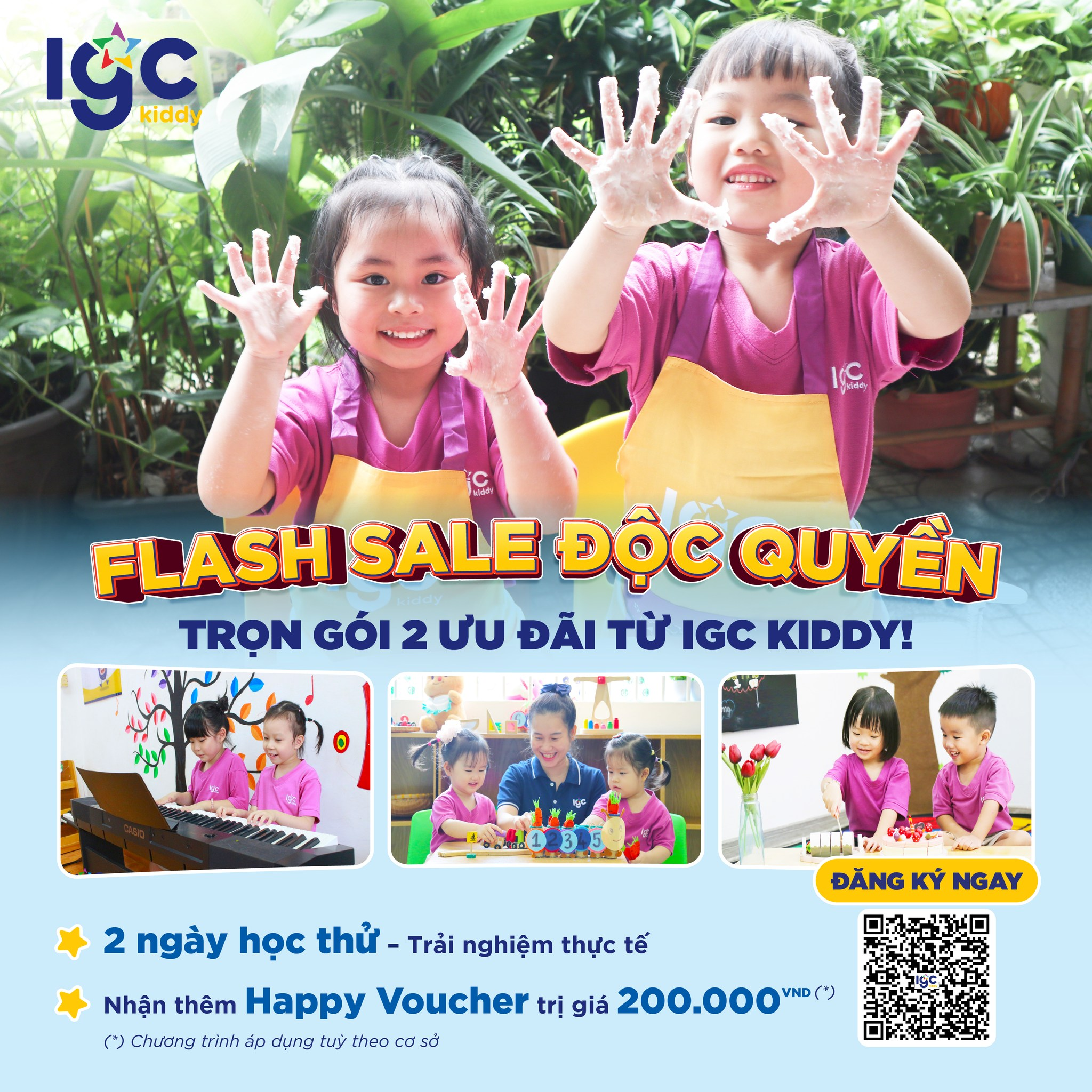 FLASH SALE ĐỘC QUYỀN - TRỌN GÓI 2 ƯU ĐÃI CỰC HOT TỪ IGC KIDDY!