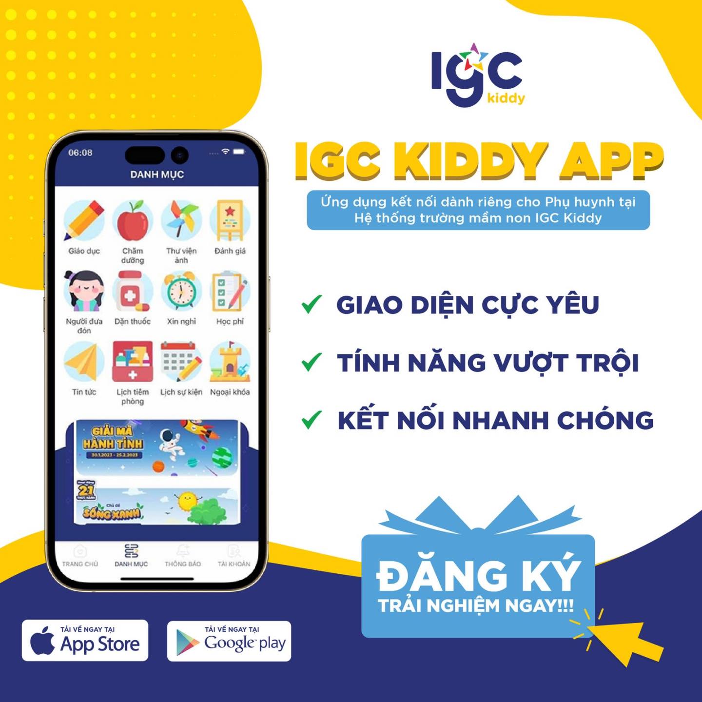 IGC KIDDY MIỄN PHÍ 100% DỊCH VỤ IGC KIDDY APP TỪ THÁNG 2.2023